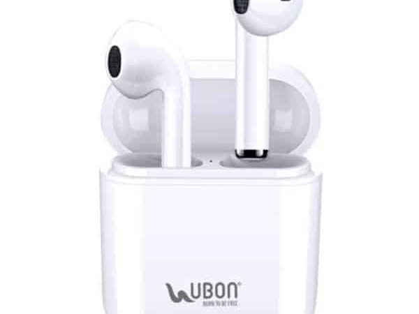 Ubon BT-200 Wireless Earbuds Bluetooth Headset (White, True Wireless)